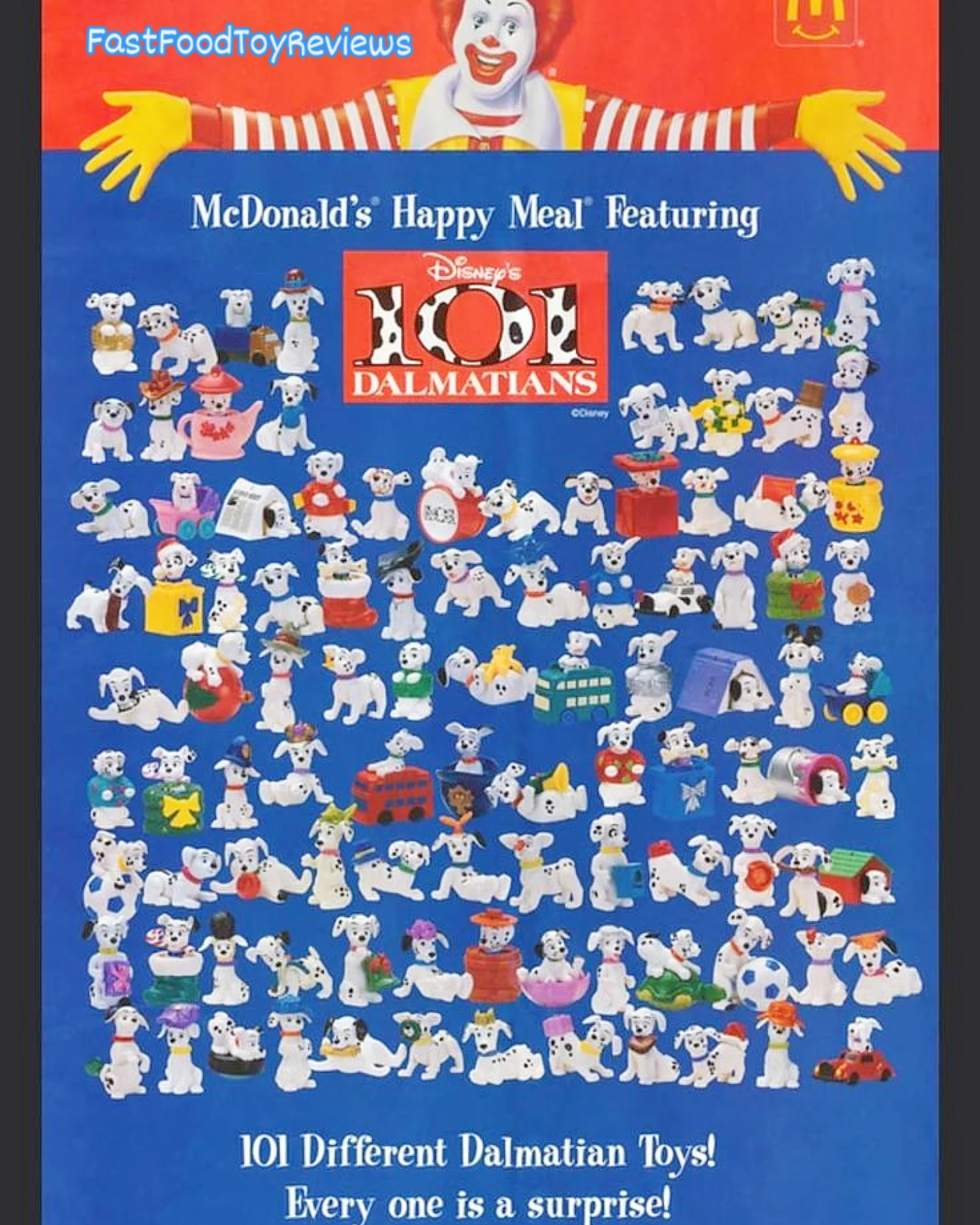 The 101 Dalmatians McDonald's Happy Meal Toys Poster! Which did