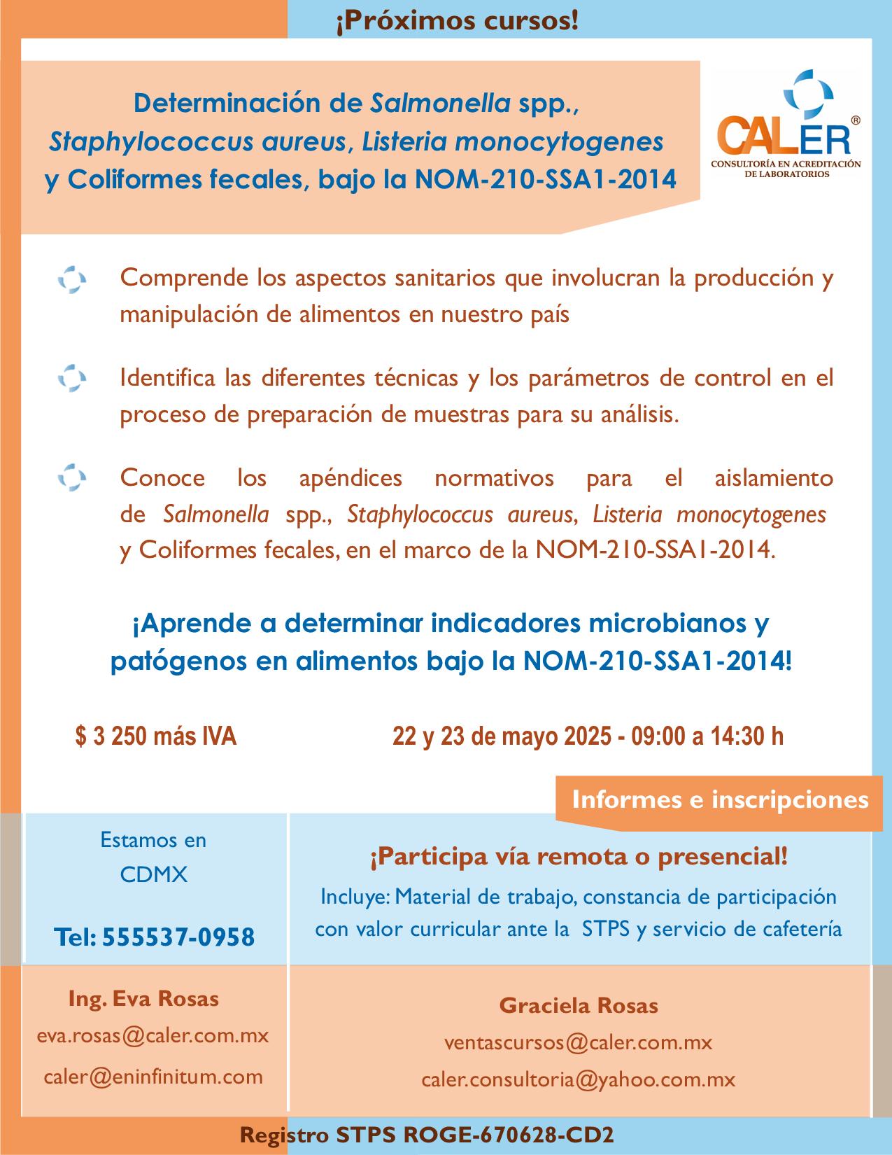 Caler - ¿Ya dominas los métodos de microbiológicos de la NOM-210-SSA1 ...