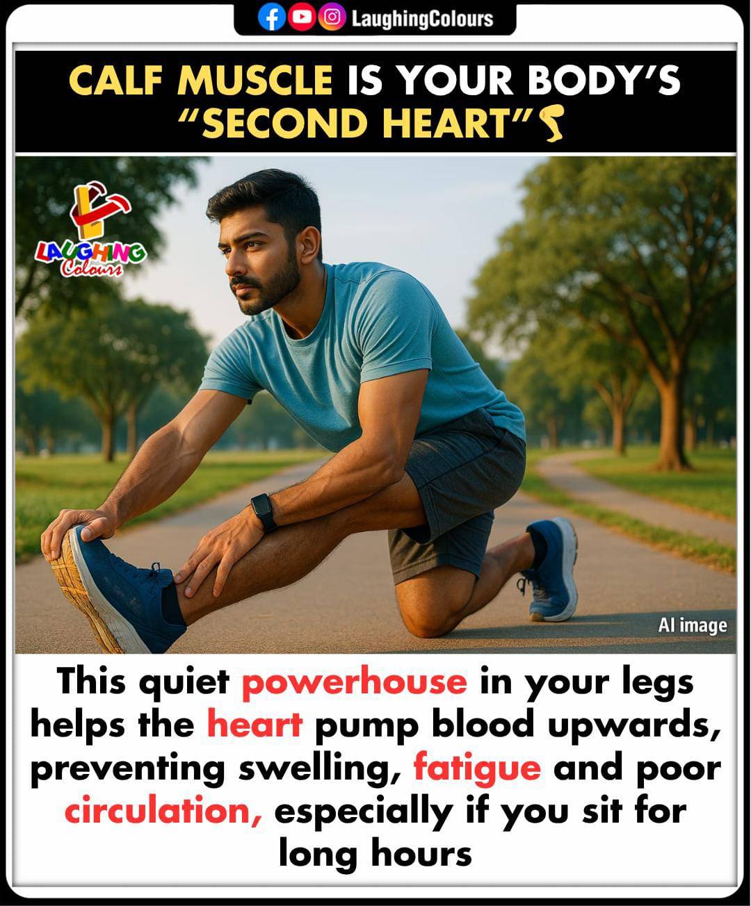 Laughing - Calf muscle power revealed 💪 #HealthFacts #FitnessTips # ...