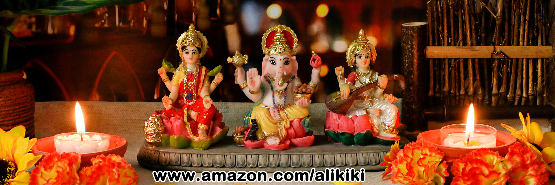 BETTERDECOR Indian Ganesh Statue - Gold Resin Diwali Decor, Hindu God Gift 7 thumbnail image