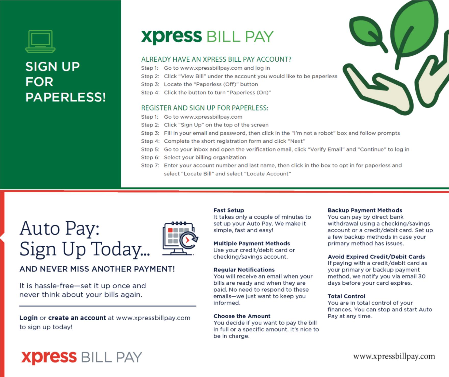 City - Setting up paperless billing and autopay with Xpress Bill Pay is ...