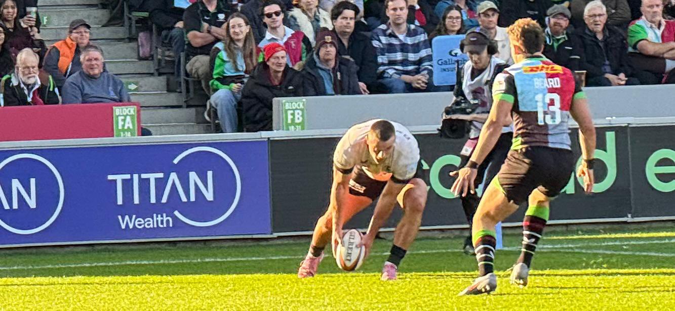 Saracens - Ben Earl dots down. Photo Jon Timms. | Facebook