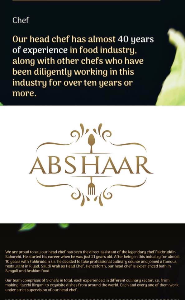 We are proud to say our head chef has... - Abshaar Catering