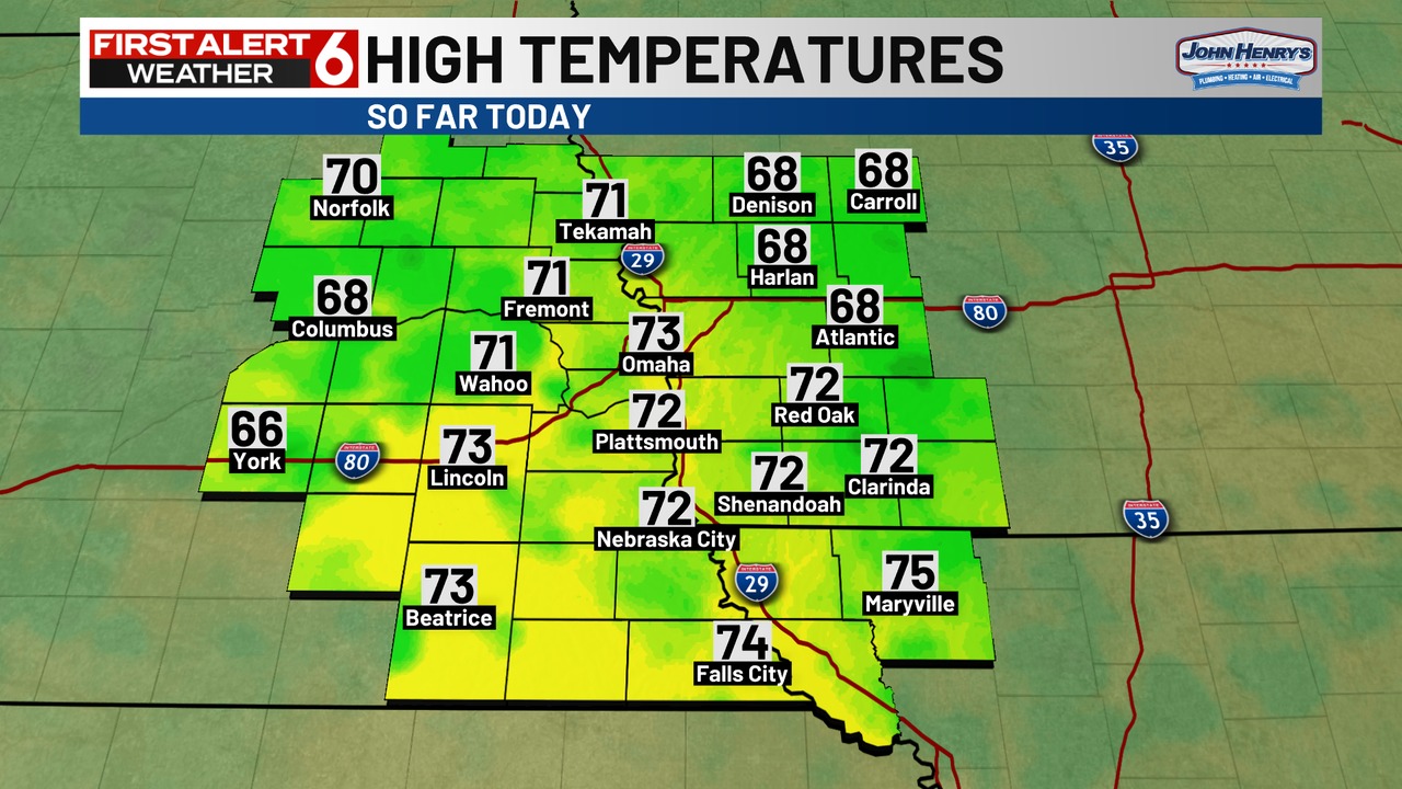 Rusty - Here's a look at the high temperatures across our area from ...