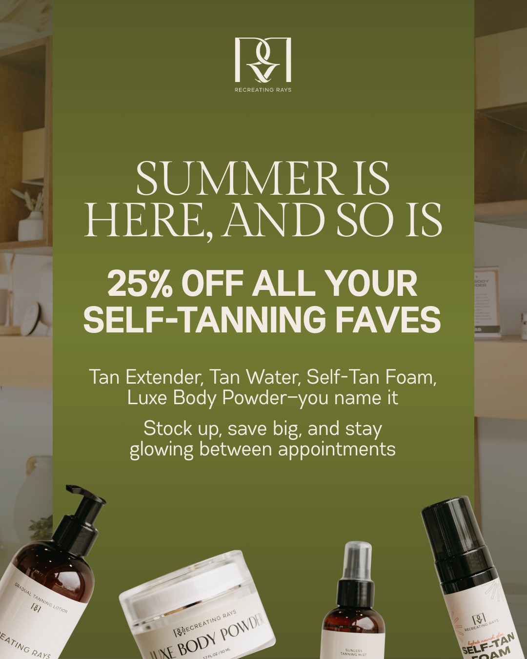 Recreating Rays Spray Tan Studio | Olathe KS