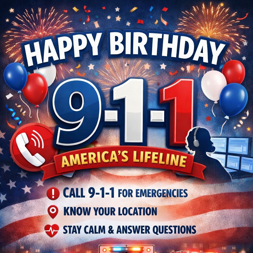 HAPPY BIRTHDAY 911! Today we celebrate the national emergency number ...