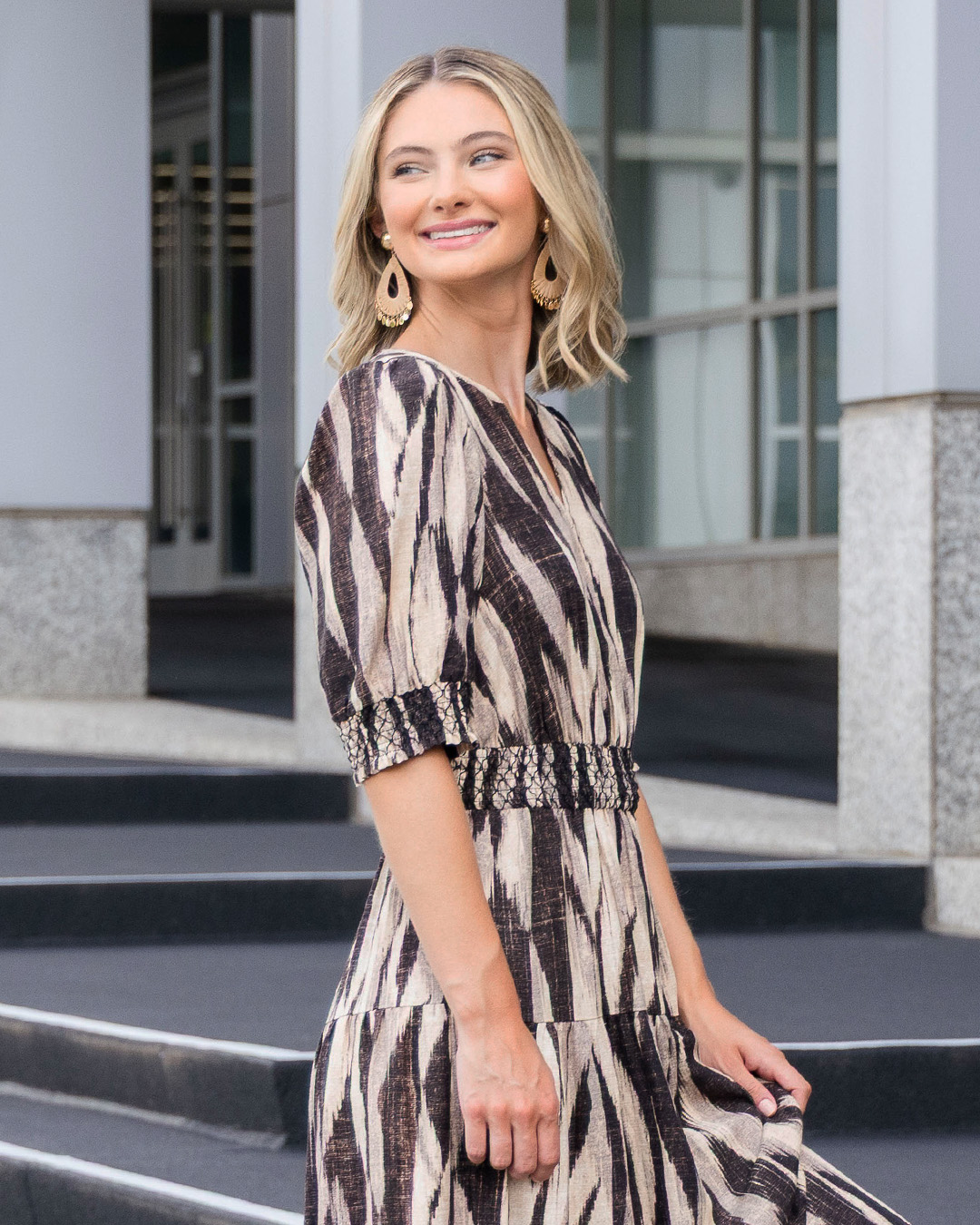 Prints that pop. Comfort that lasts. 🤎 This Democracy dress blends statement style with an easy, wearable fit. Your wardrobe refresh begins here: https://bit.ly/4oBAHno #vonmaur #shoppingperfected #democracystyle #fallfashion #elevatedeveryday