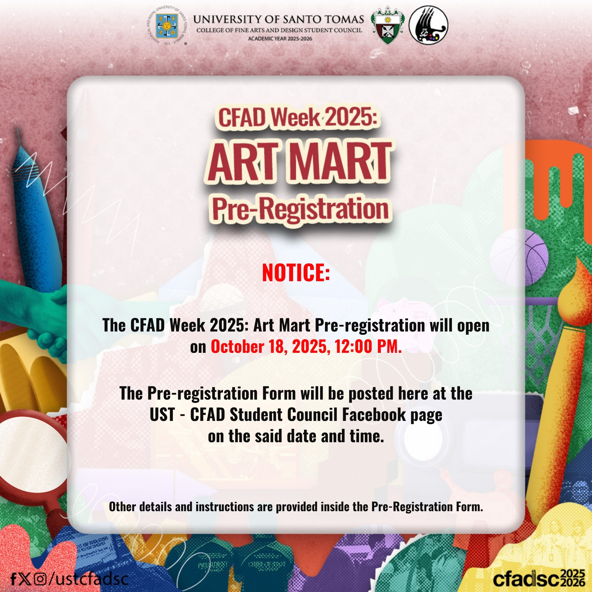 UST - ️Calling all CFAD Artists and Designers! ️ Notice on the CFAD ...