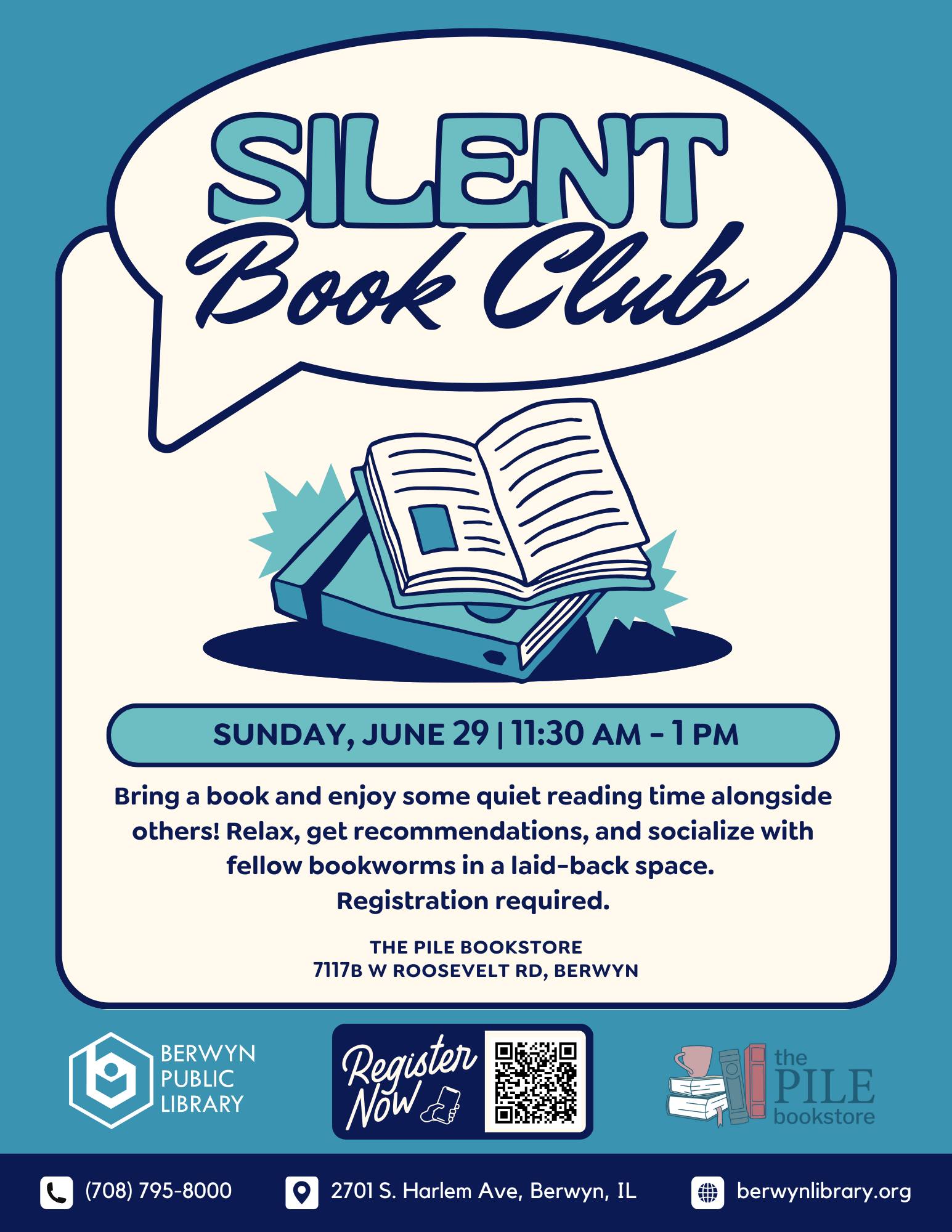 Silent Book Club with the Berwyn Public Library