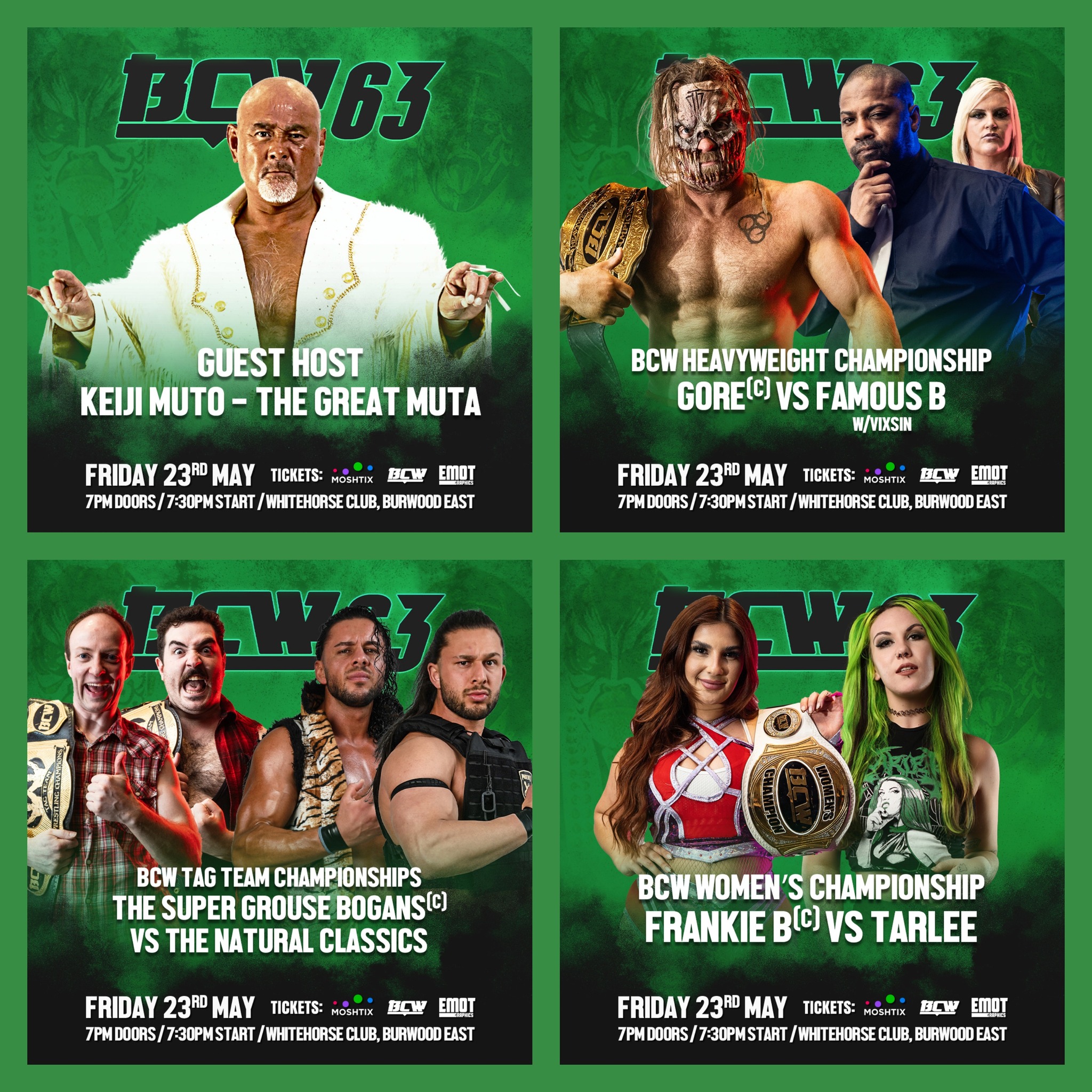 ***BCW 63 MATCH CARD***... - Battle Championship Wrestling | Facebook
