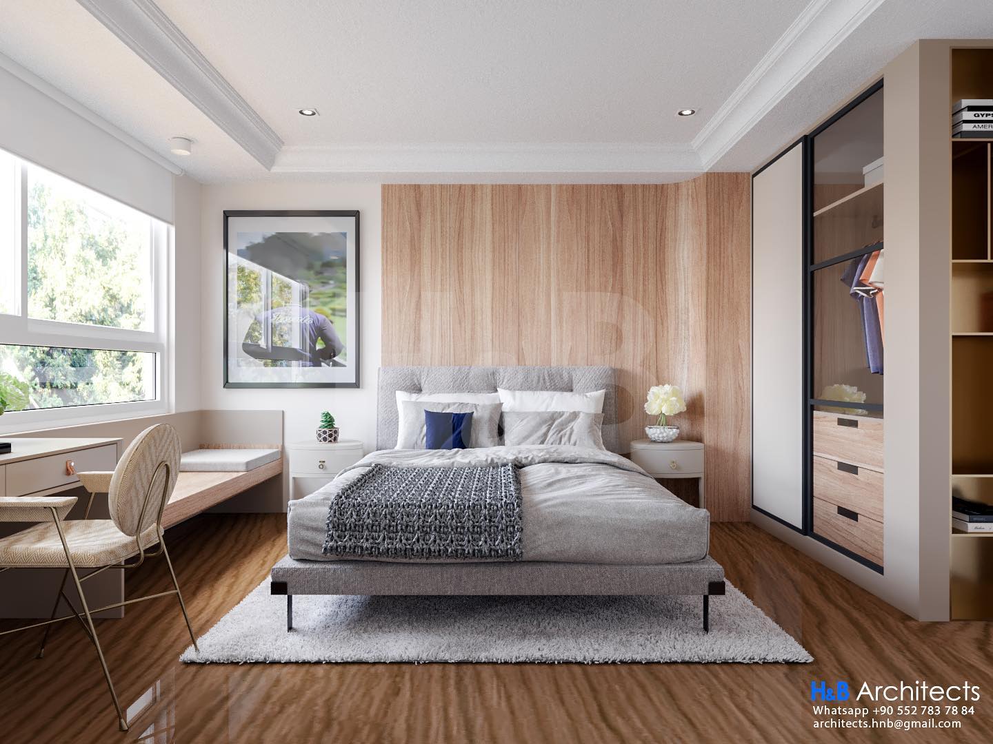 H&B Architects - Desain Interior : Master Bedroom Luas Ruangan : 18 m2 ...