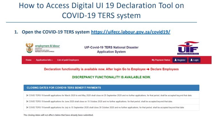 Unemployment - [READ]: How to access the digital UI 19 Declaration Tool ...