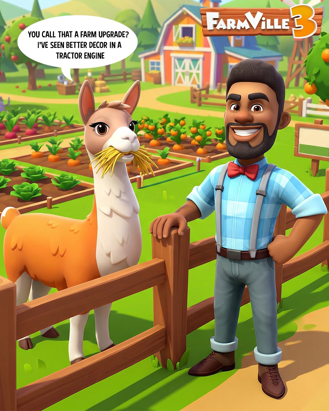 Ouch! Someone get Chad some ice for that burn! 🦙🔥🚜 Let's get