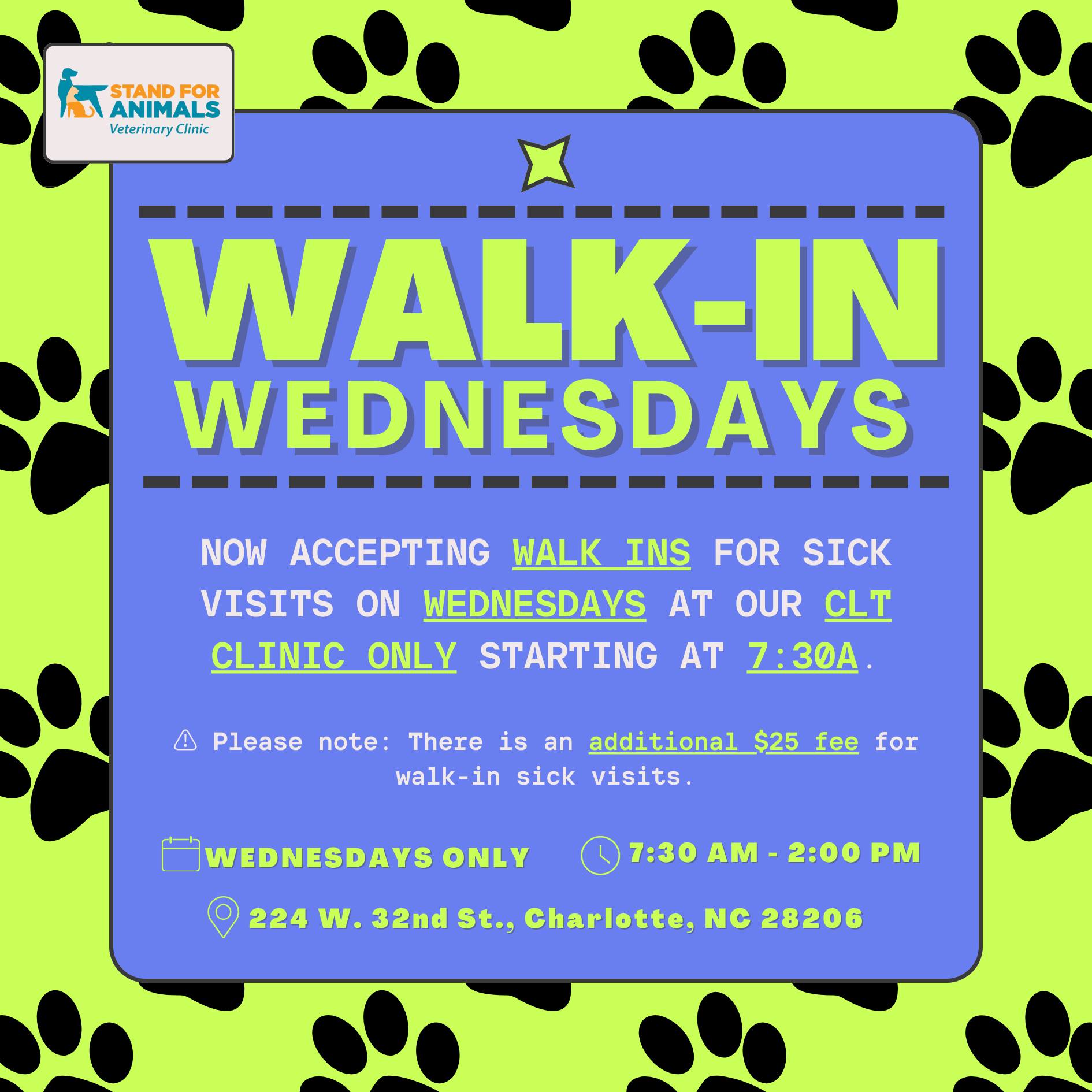 Stand - 🚨Now accepting walk-ins for sick visits every WEDNESDAY at our ...