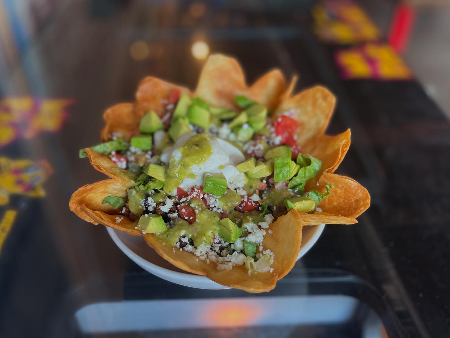 West - Need something beautiful and delicious? Taco Salad special Beans ...