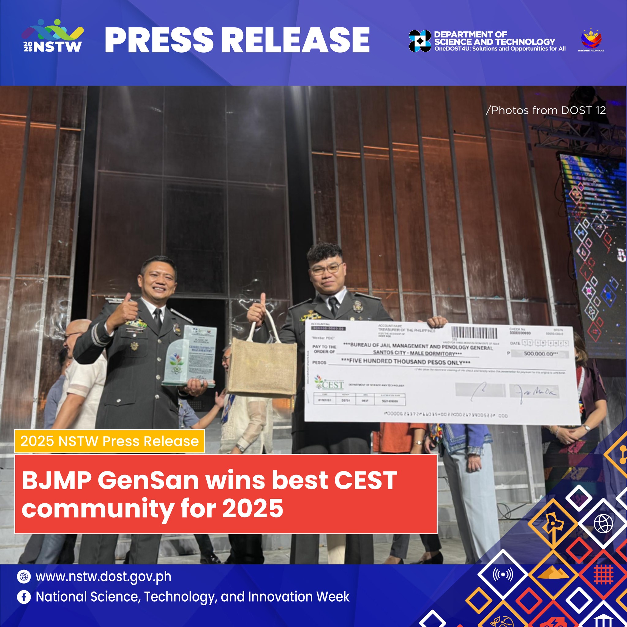 National - NSTW Press Release: The Department of Science and Technology ...