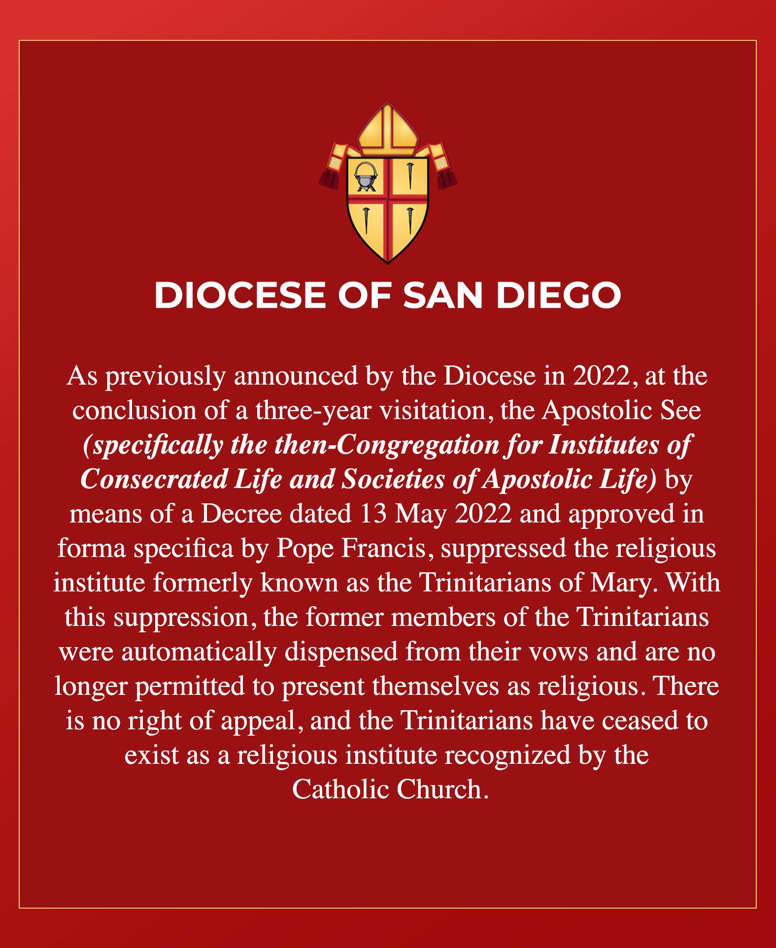 The Roman Catholic Diocese of SAN DIEGO | San Diego CA