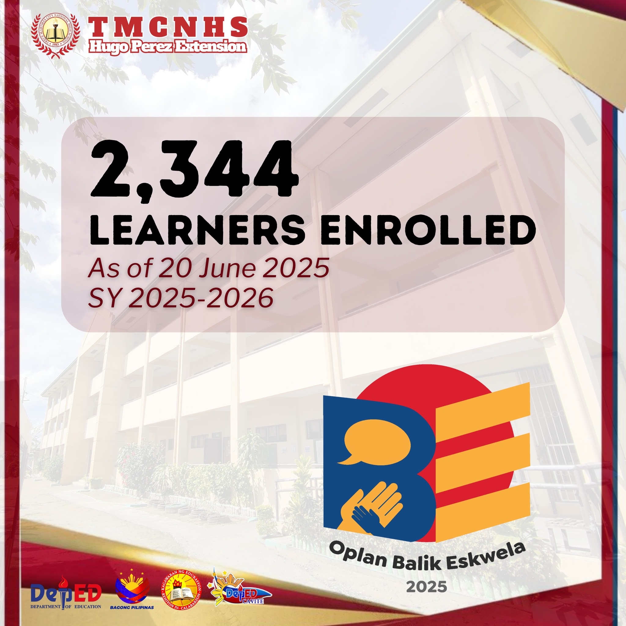 DepEd - 𝗔𝘀 𝗼𝗳 𝟮𝟬 𝗝𝘂𝗻𝗲 𝟮𝟬𝟮𝟱, 𝗮 𝘁𝗼𝘁𝗮𝗹 𝗼𝗳 𝟮,𝟯𝟰𝟰 𝗚𝗿𝗮𝗱𝗲 𝟳-𝟭𝟬 𝗹𝗲𝗮𝗿𝗻𝗲𝗿𝘀 𝗮𝗿𝗲 ...