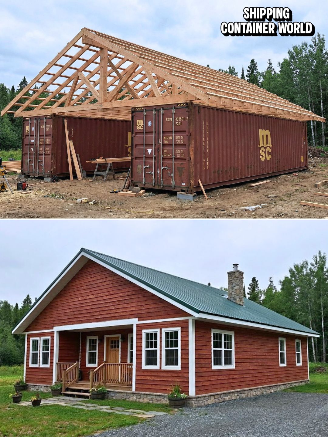Shipping - They Hid 2 Shipping Containers Inside This Perfect Red ...