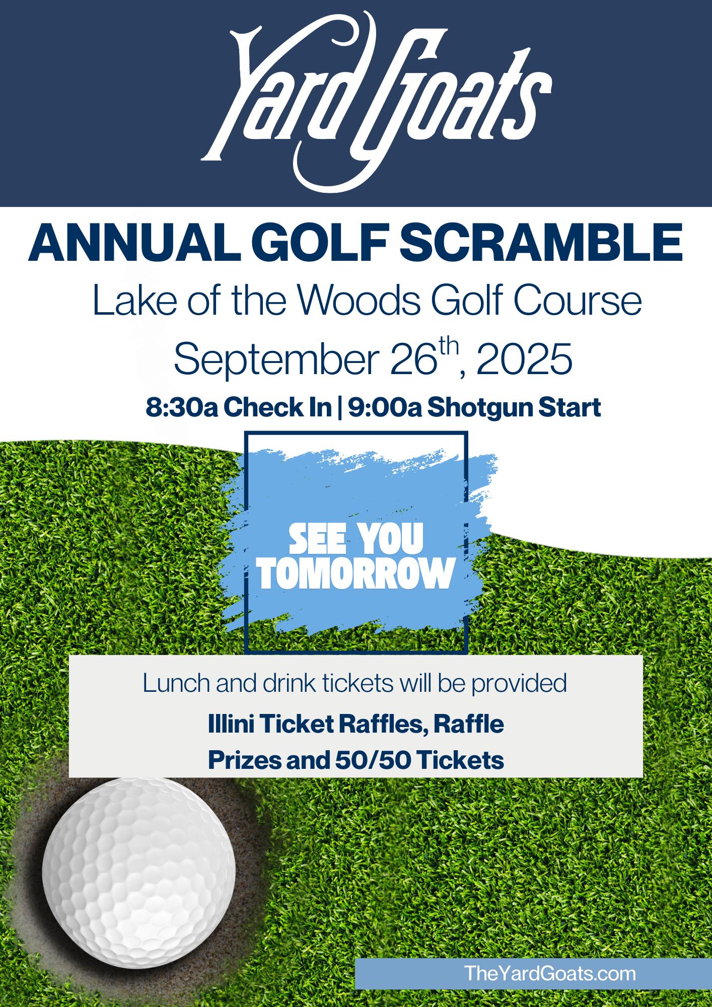 Yard - Tomorrow’s the Day! 🐐⛳ Yard Goats Annual Golf Scramble Golfers ...