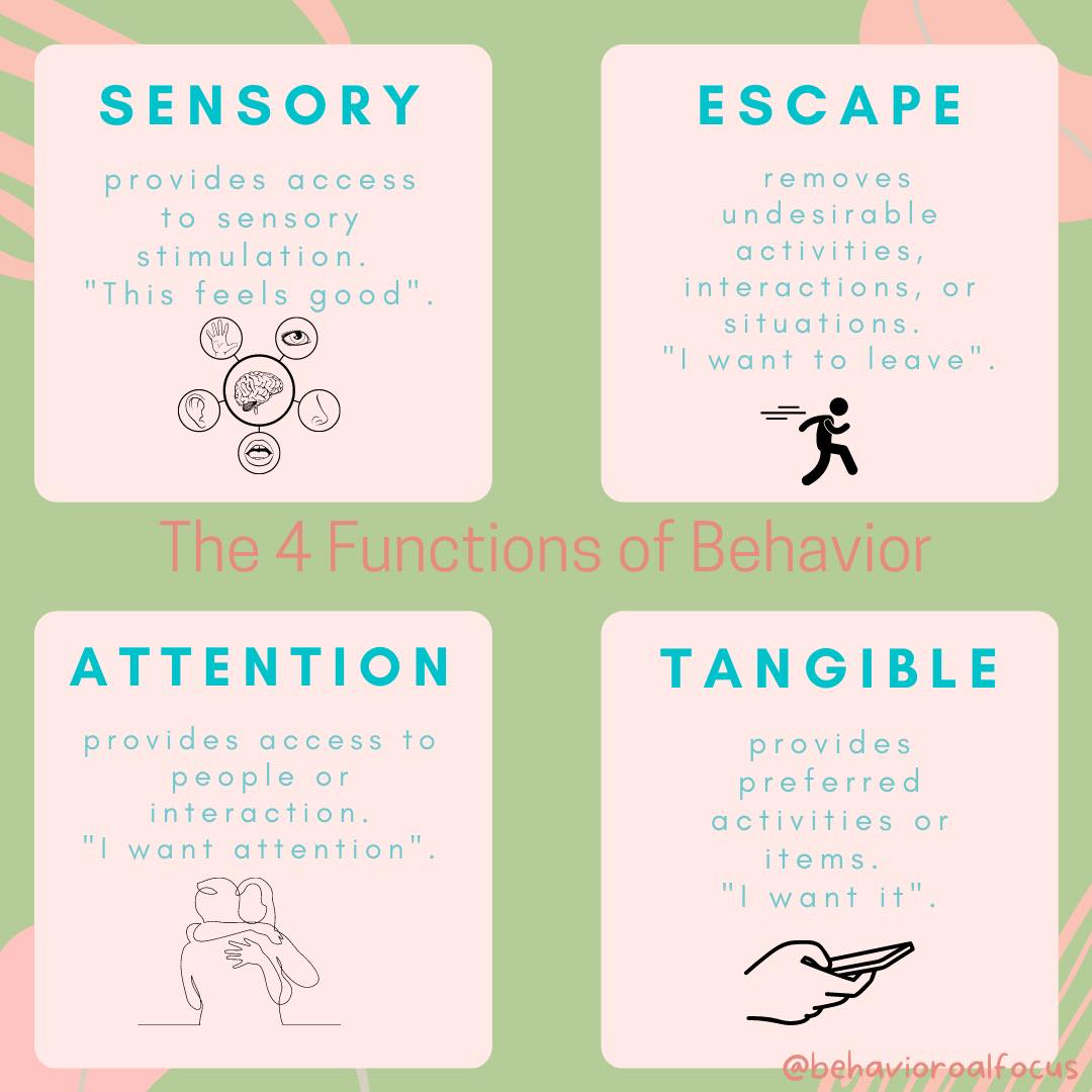 There are 4 functions of... - Behavioral Focus, LLC. | Facebook