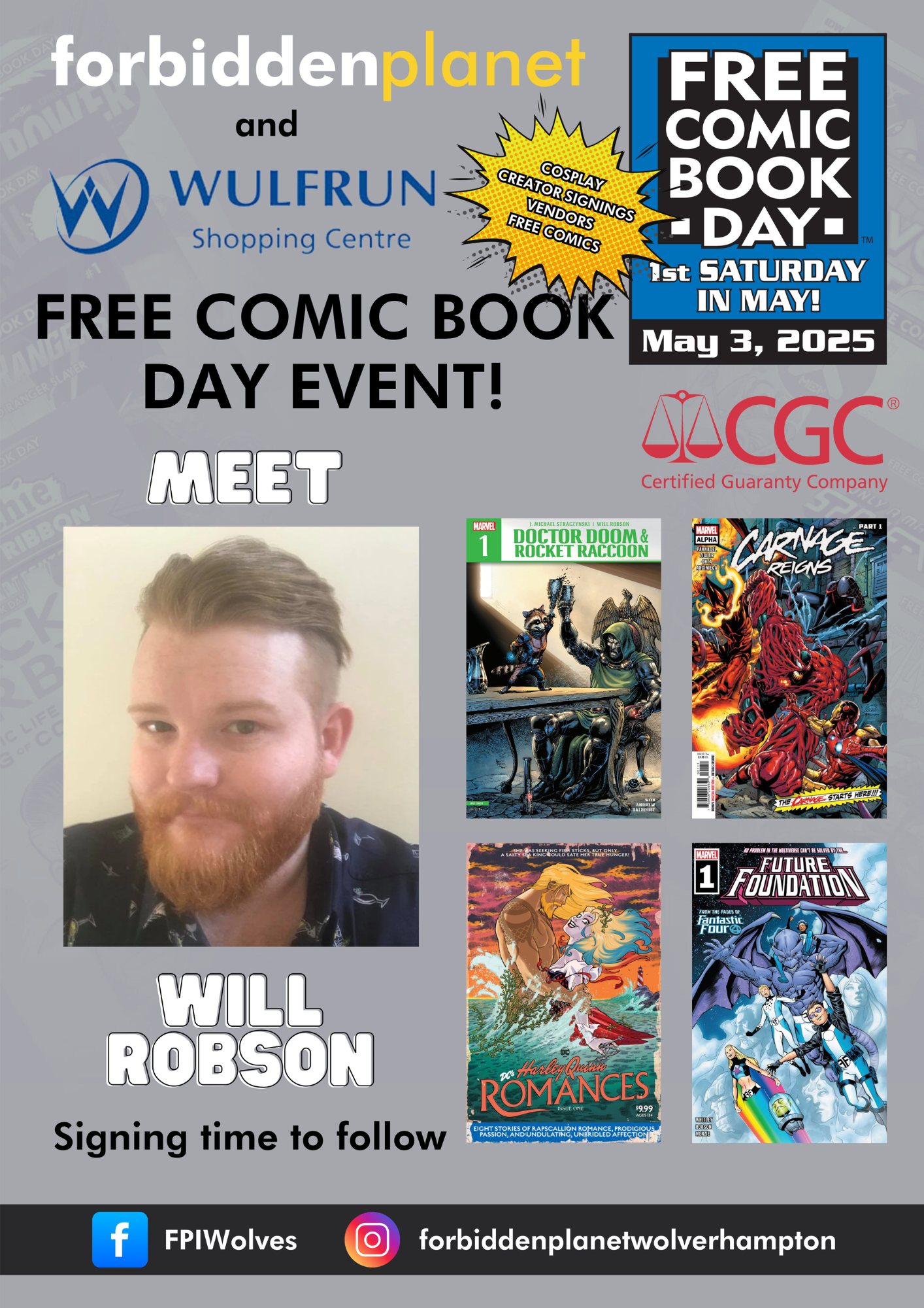 Meet Marvel artist Will Robson at Wulfrun Centre this Free Comic