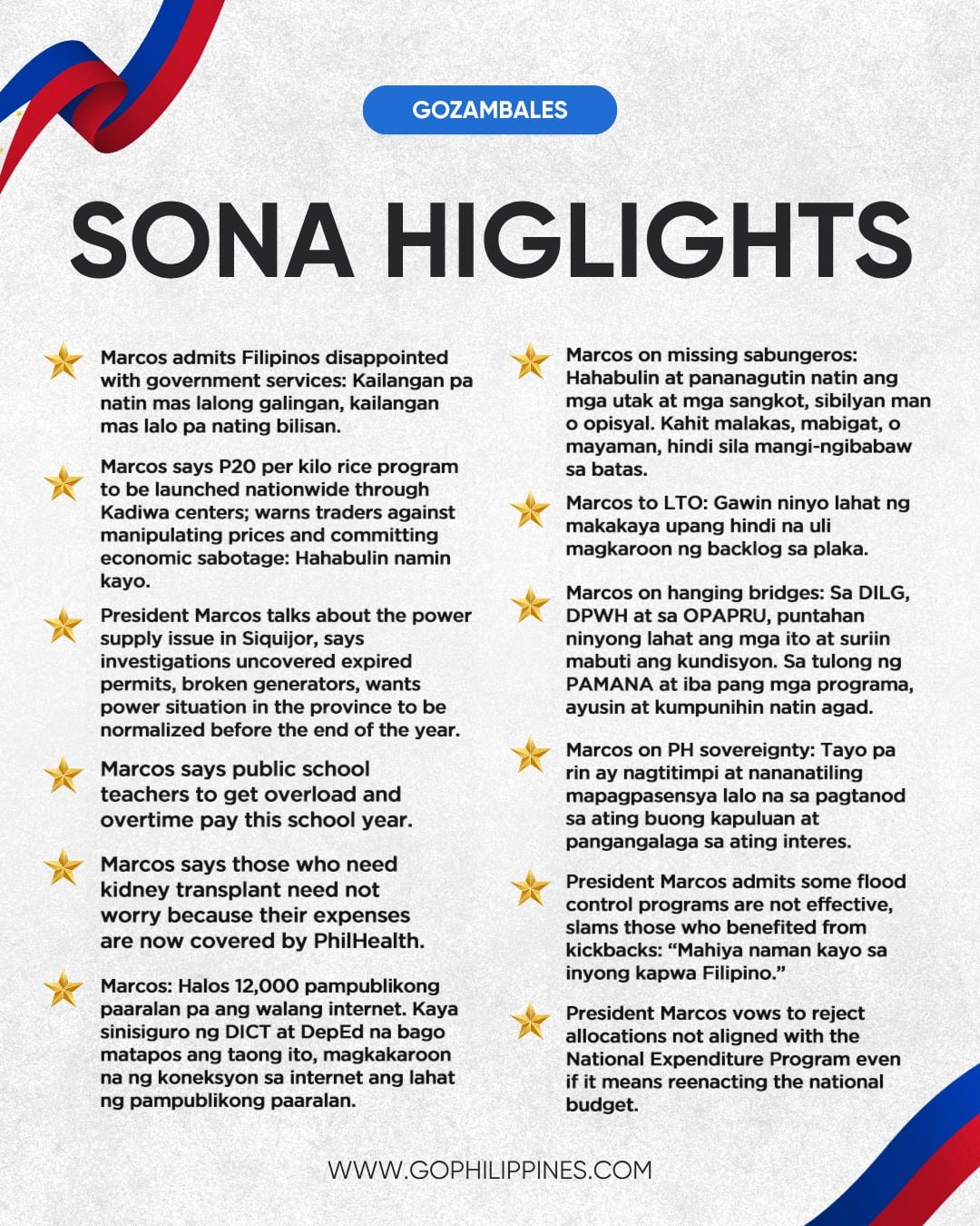 GO - 🇵🇭 SONA 2025 HIGHLIGHTS: MGA BAGONG PANGAKO, MGA INABOT NA LAYUNIN ...