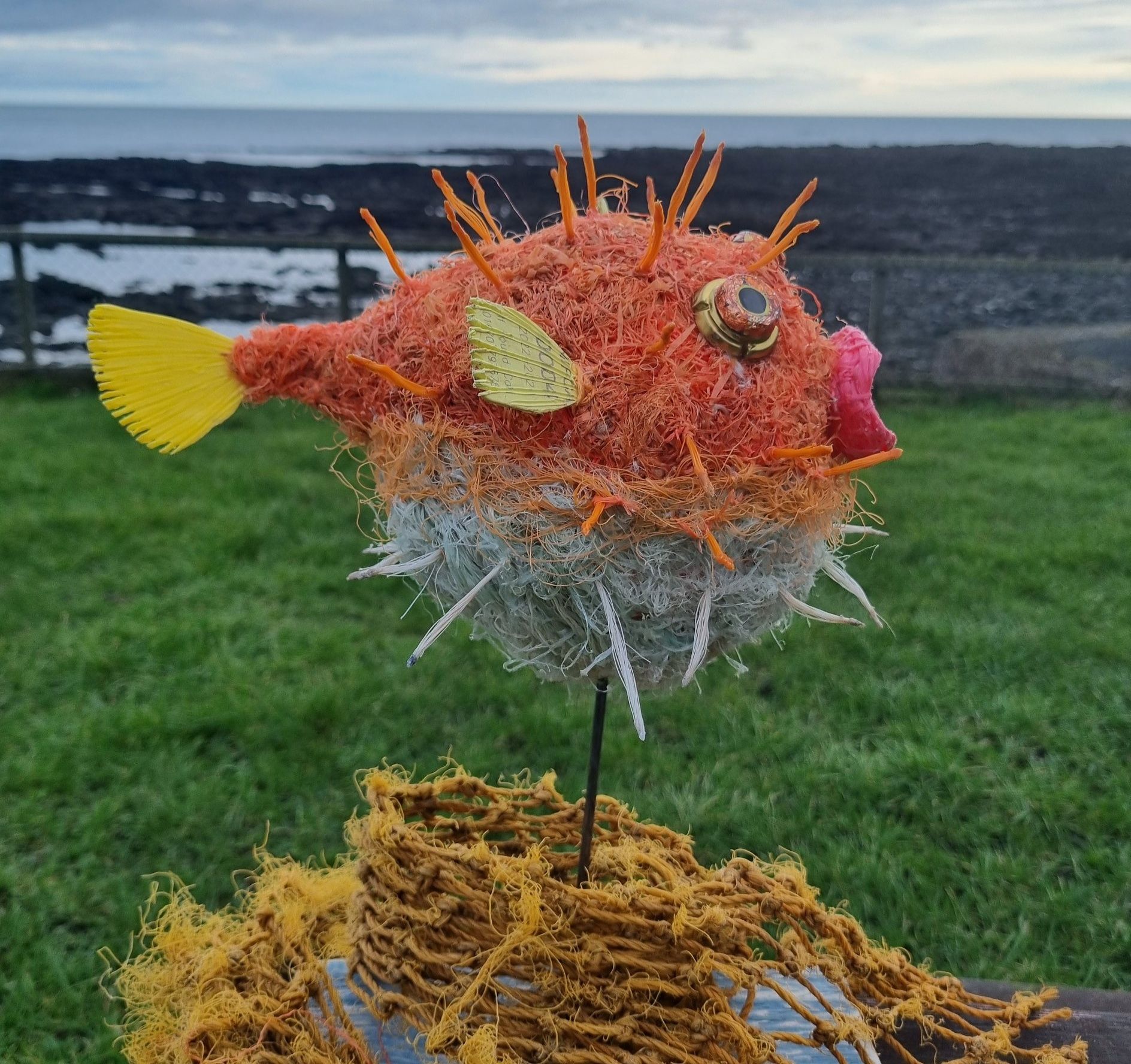 decorative fish net recycled Fishing Decor, 5x10 Net Decorations for Beach Decor or Party, 2pcs like starfish and seashells Decorative Fishing Net 5x10 ft,YuanDe