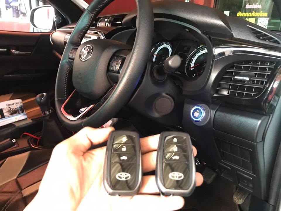 ติดตั้งรีโมทกดปุ่มสตาร์ท NEW TOYOTA REVO ROCCO SMART KEY PUSH START ...