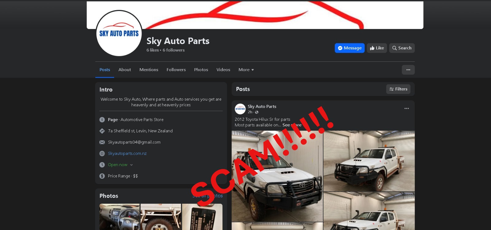 🚨 SCAM ALERT – PLEASE READ 🚨 We have... - Sky Auto Parts Ltd | Facebook