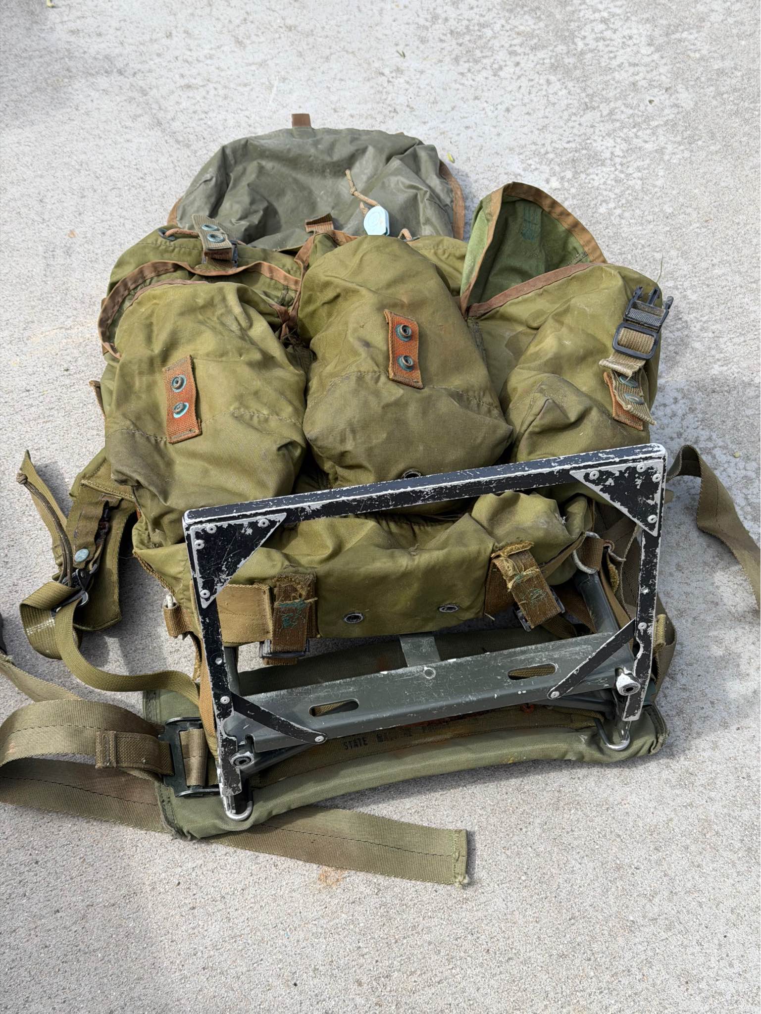 Vintage US Military Alice Pack Rucksack With LC1 Frame Radio Rack ...