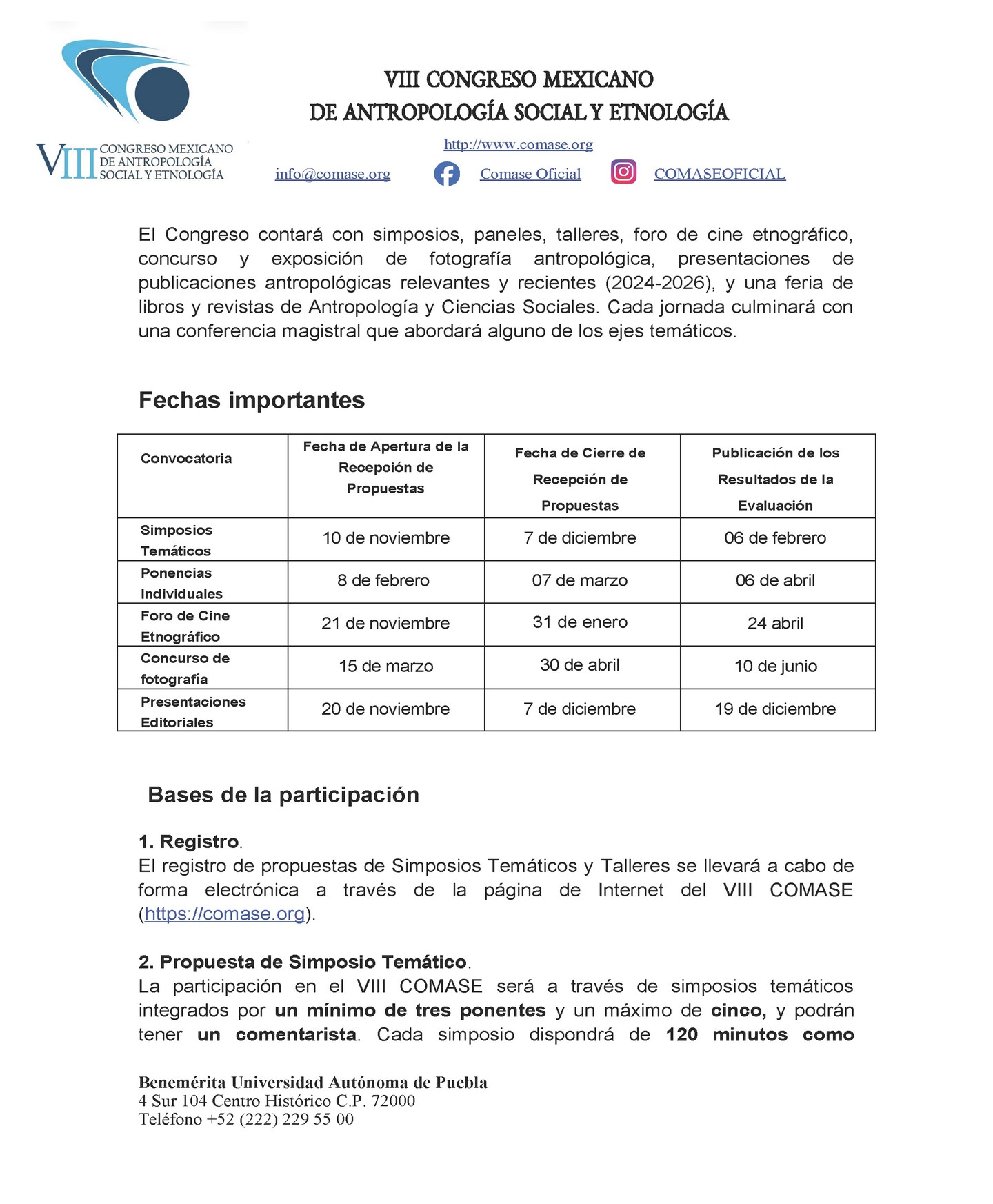 📌VIII CONGRESO MEXICANO DE ANTROPOLOGÍA SOCIAL Y ETNOLOGÍA CONVOCATORIA ...