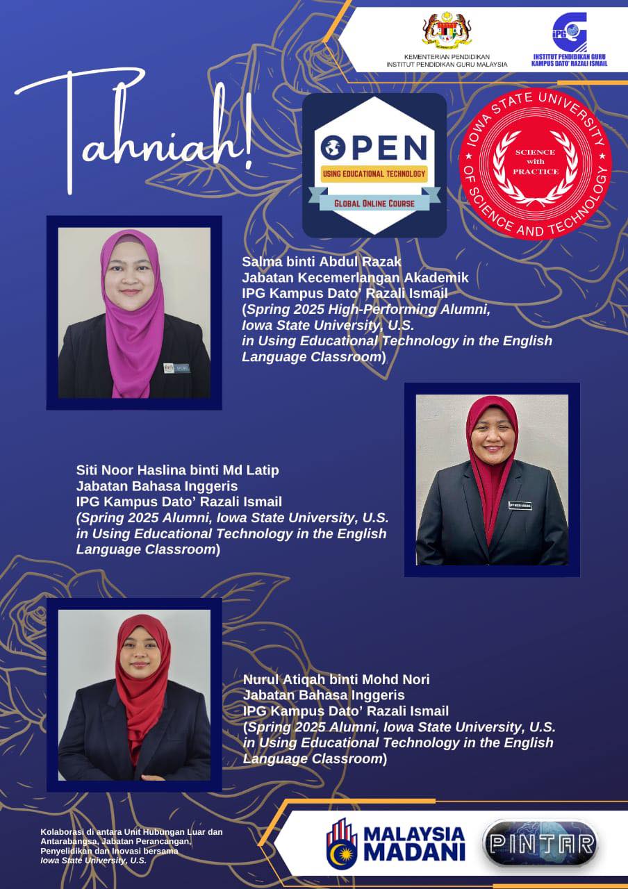 IPG - Pihak pengurusan mengucapkan sekalung tahniah kepada Puan Salma ...