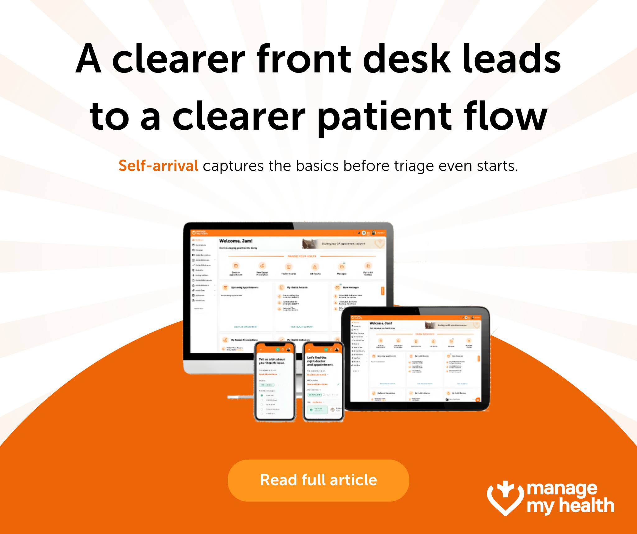 Manage - A clearer front desk leads to a clearer patient flow. Self ...