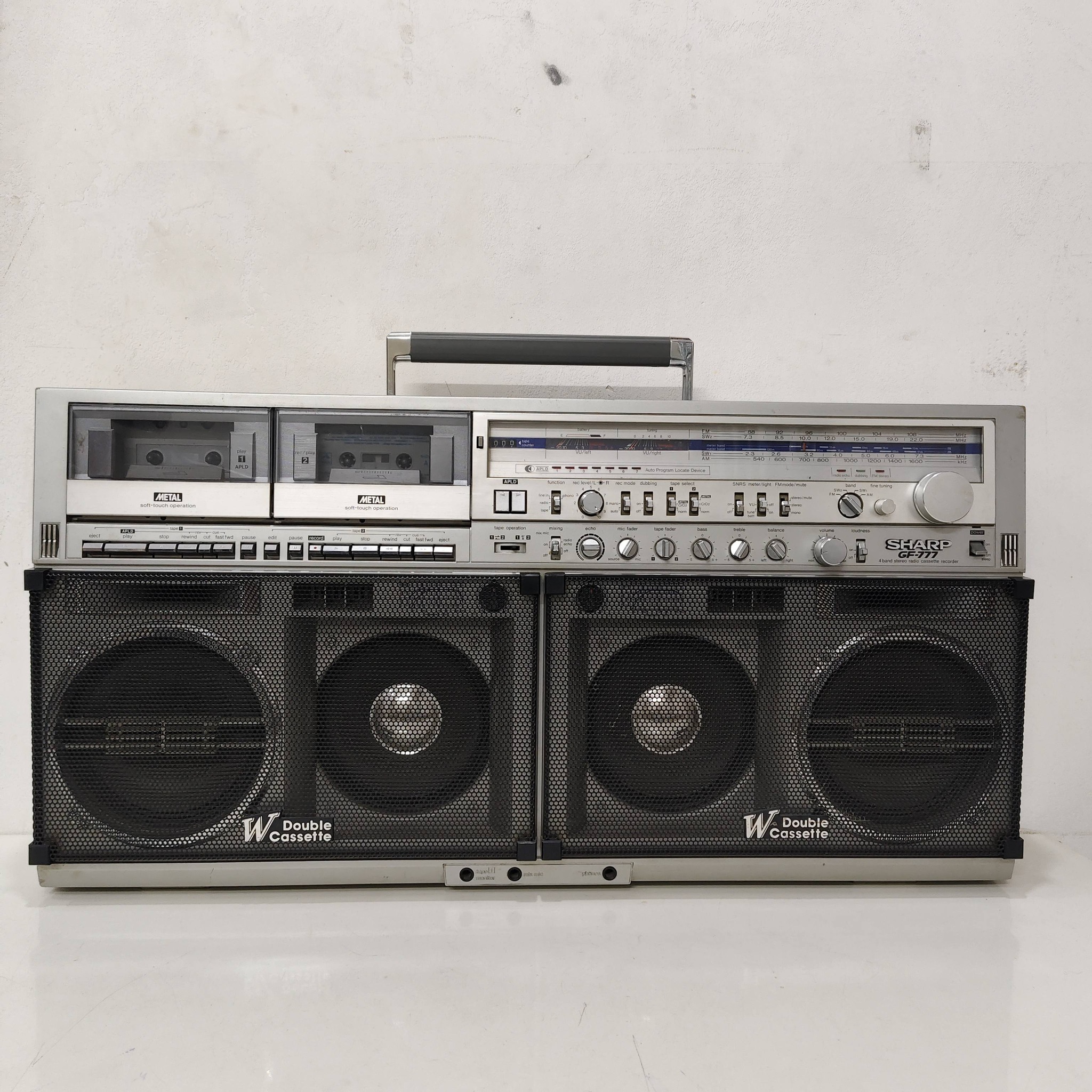 Sharp GF-777Z boombox with dual cassette players for sale