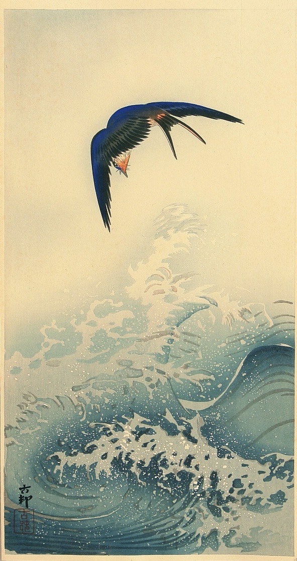 Wave (波濤図, Hatōzu], ca. 1900-1920, by Tokyo-born, Japanese
