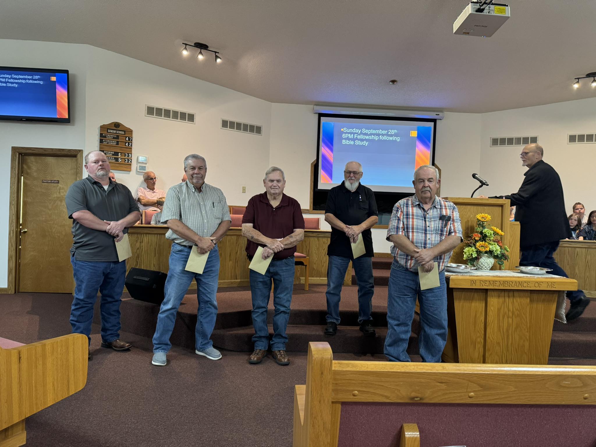 White - This Sunday, we had the blessing of recognizing our Deacons ...