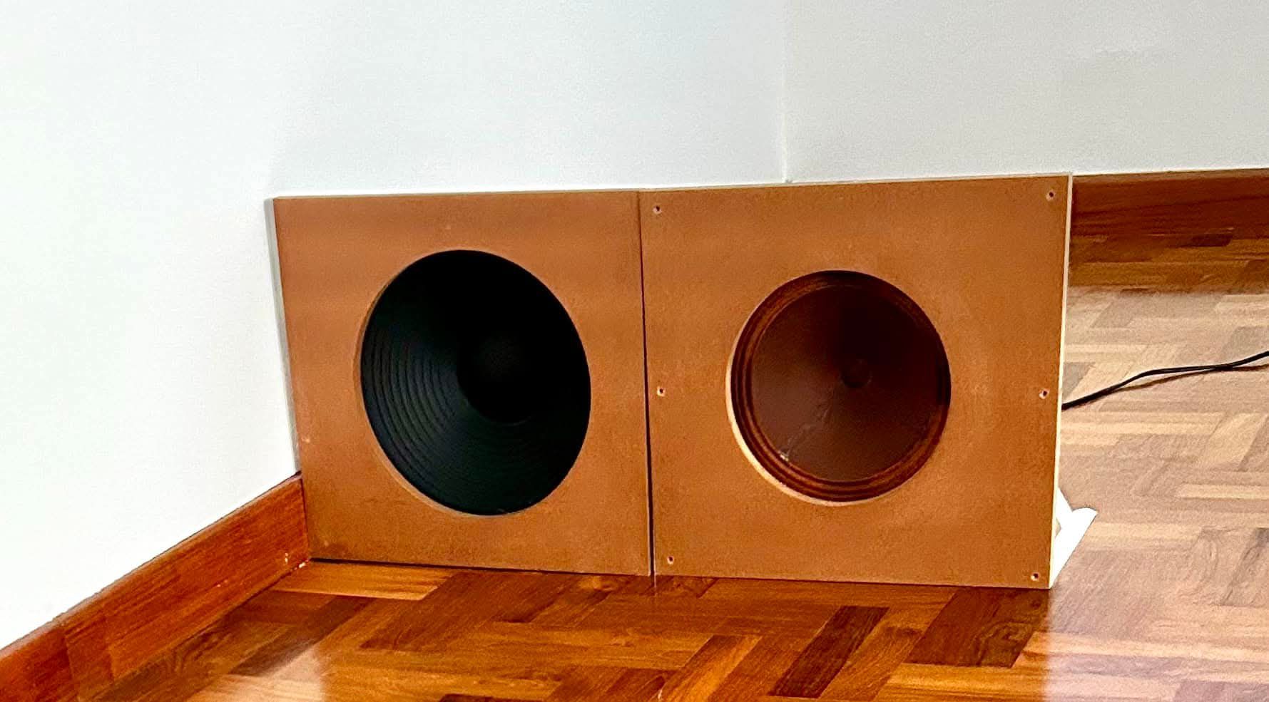 10 inch Stentorian Whiteley HF 1012 speakers with 15 inch woofer