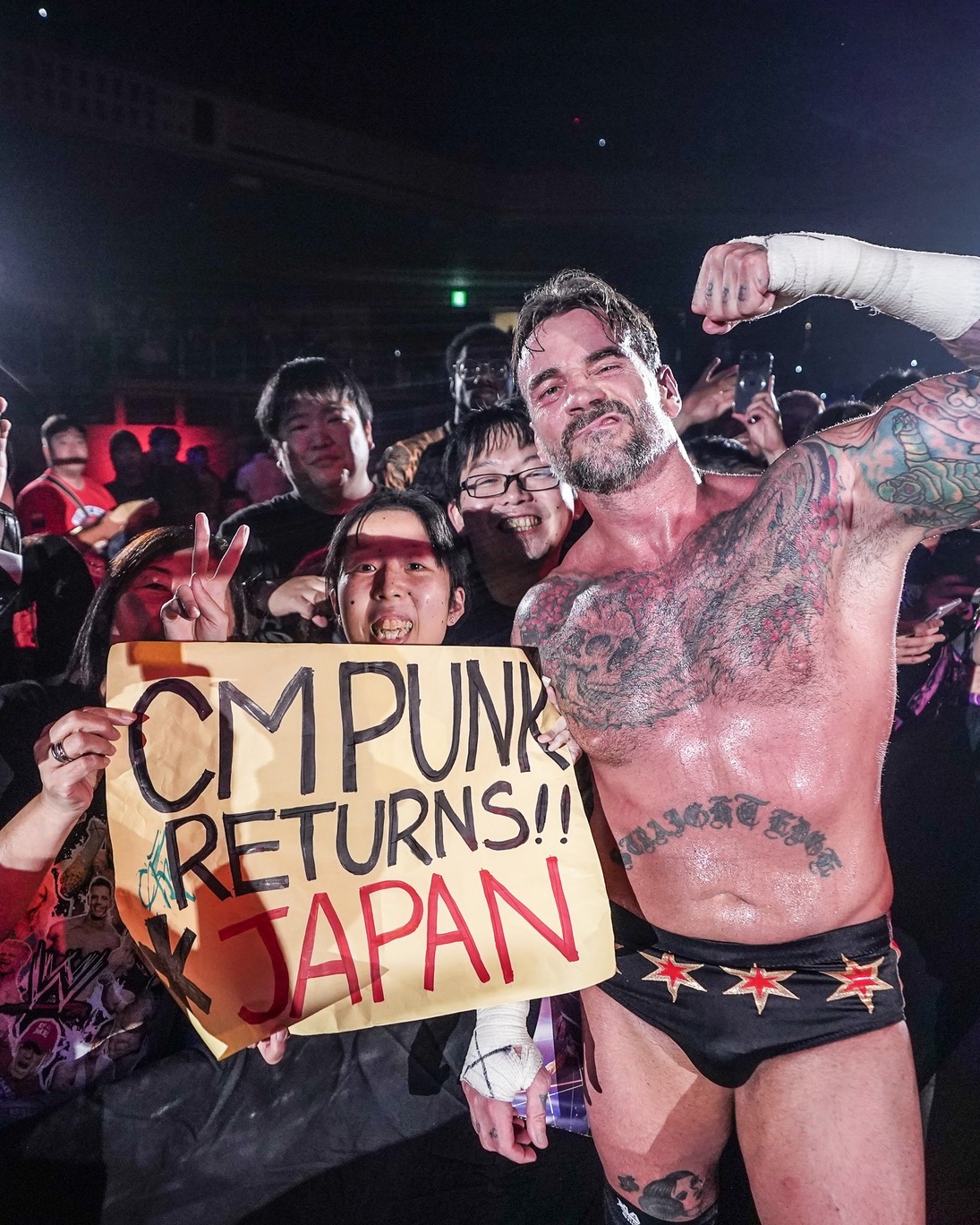 おかえりなさい✨CMパンク！！ #WWEスーパーショージャパン