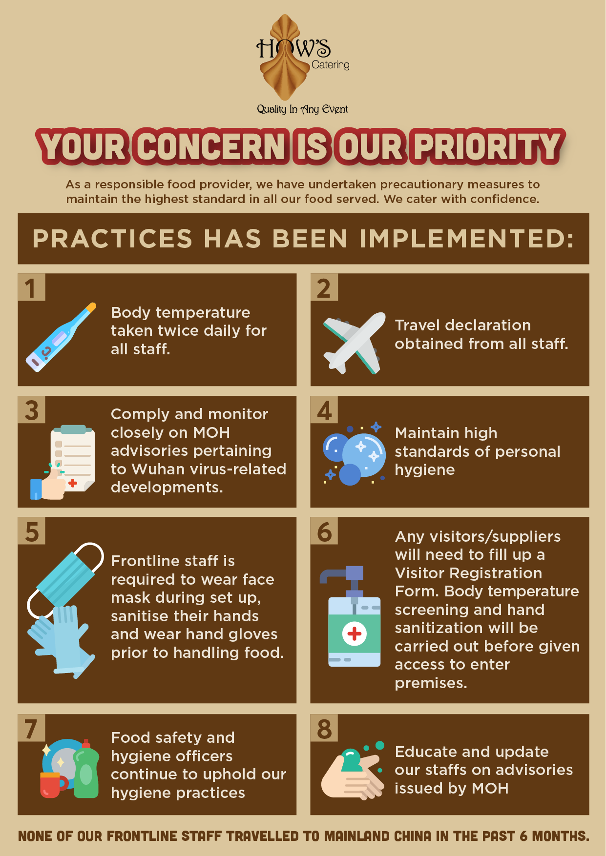 How's Catering - Your Concern is our Priority! In order to maintain the ...