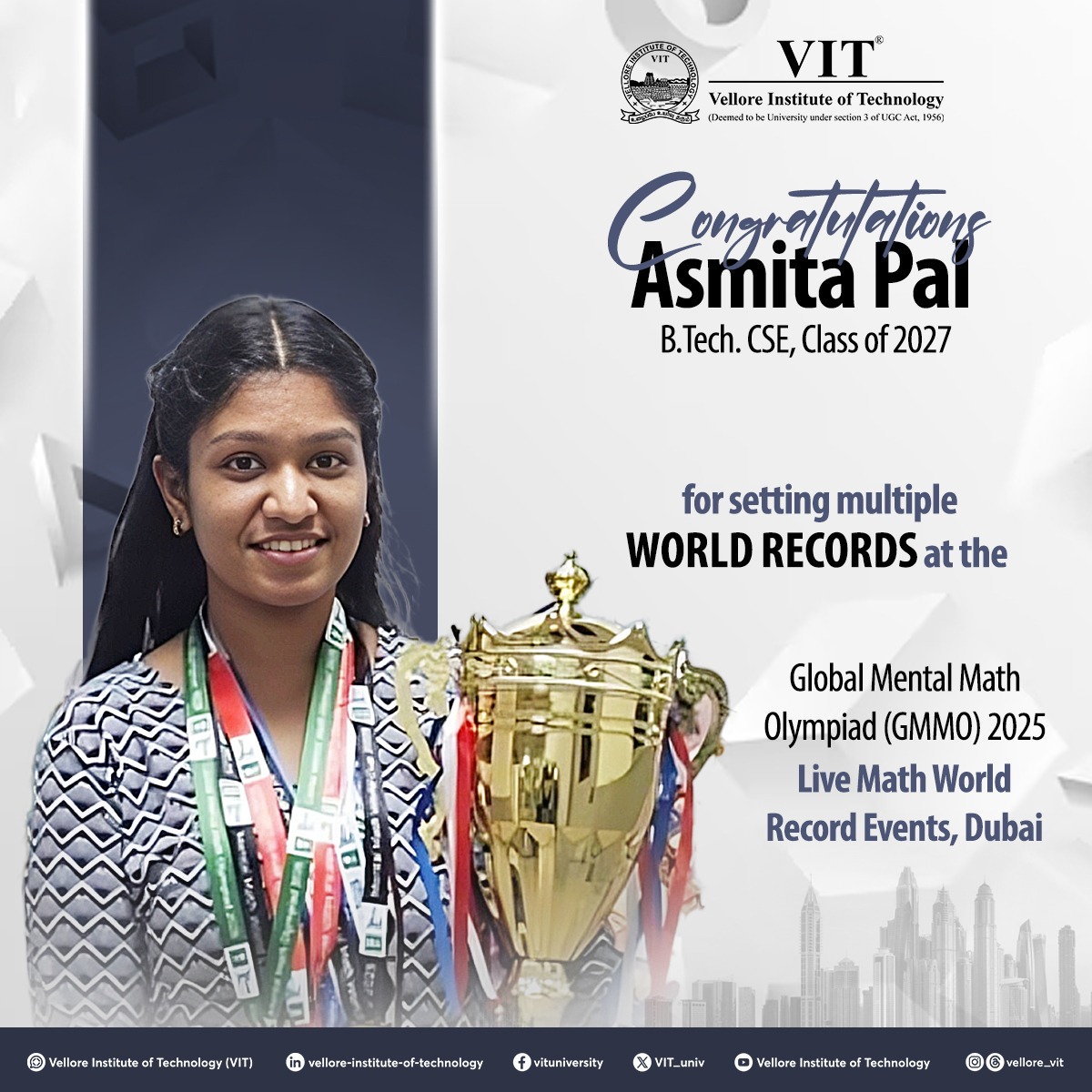 VIT - We are absolutely delighted to share the remarkable success of ...