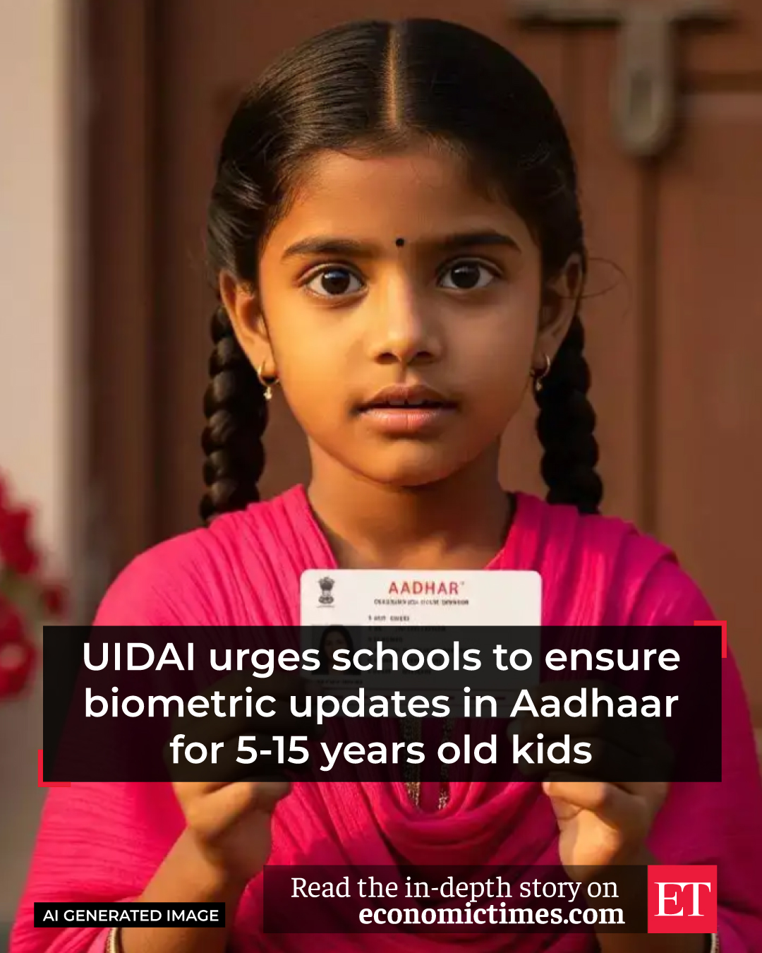 🧒🏽📲 UIDAI urges schools to update... - The Economic Times | Facebook