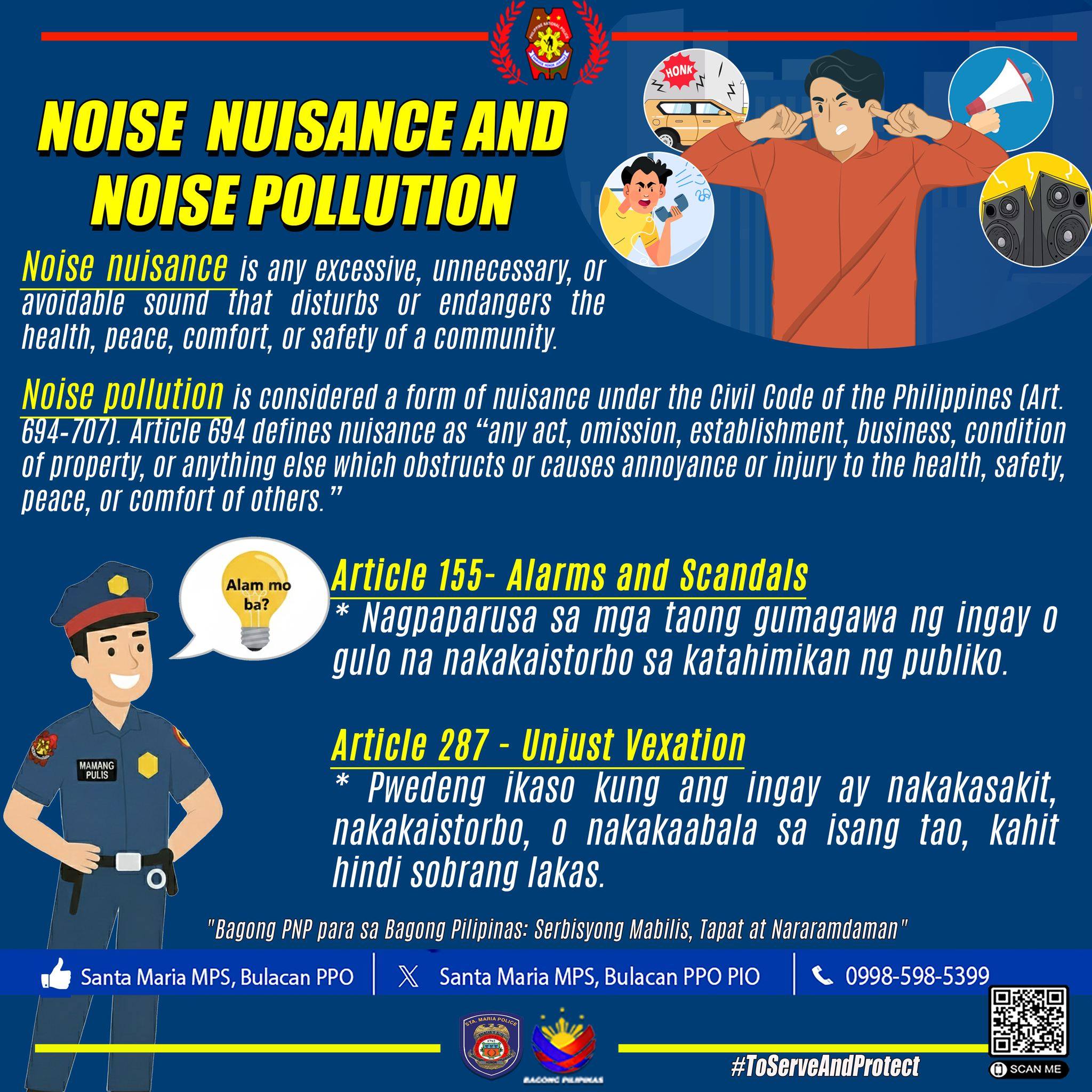 Anti-Noise - DAPAT ALAM MO! WHEN NOISE IS A NUISANCE Noise is ...