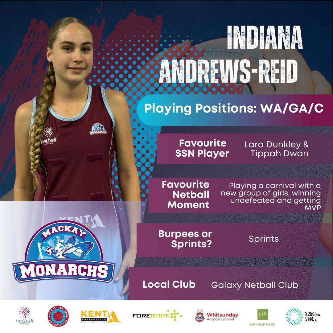 Mackay - ⭐️ Meet the team - QST 16’s 2025 Indiana Andrews-Reid Galaxy ...