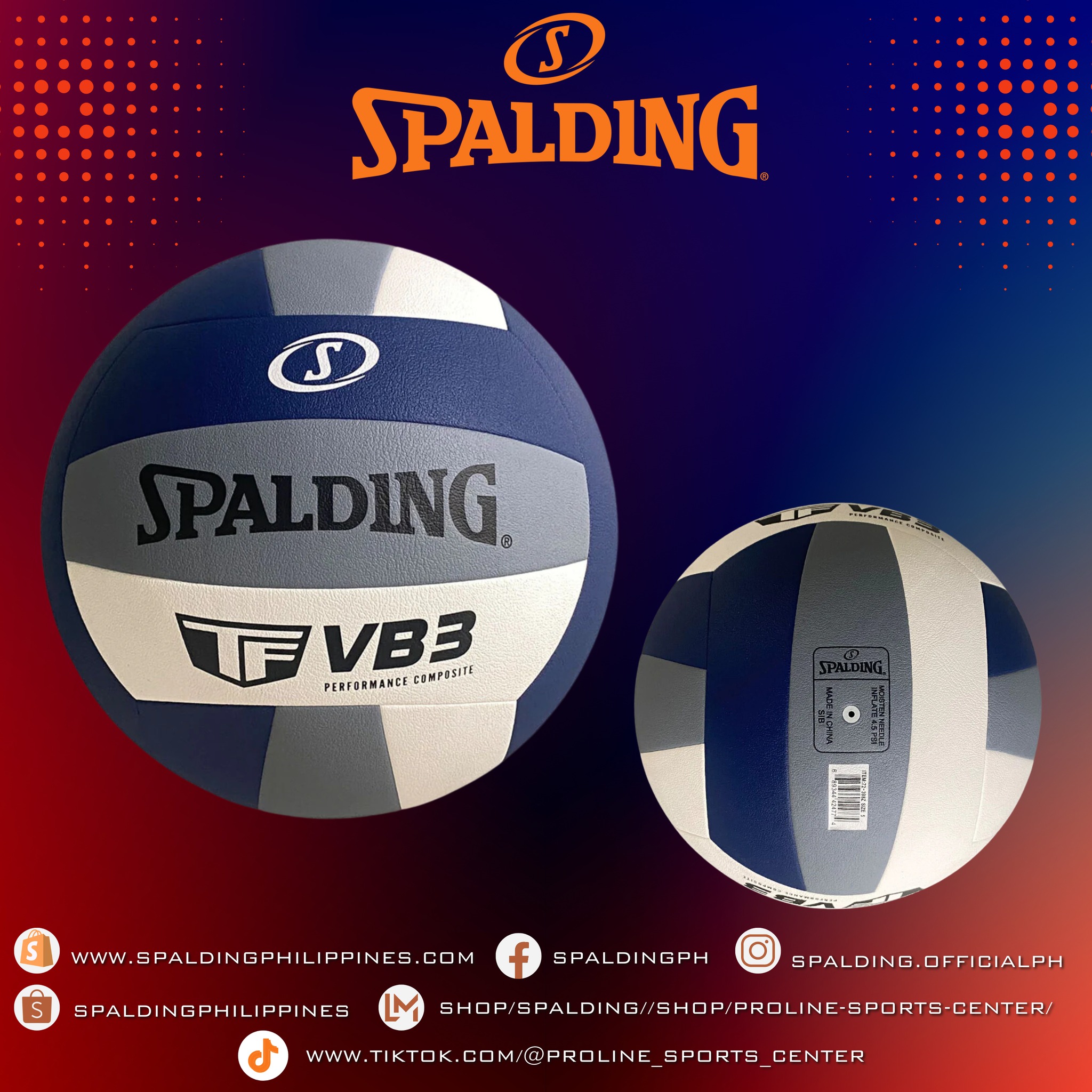Spalding - NEW! SPALDING VB3 ORIGINAL INDOOR VOLLEYBALL... | Facebook