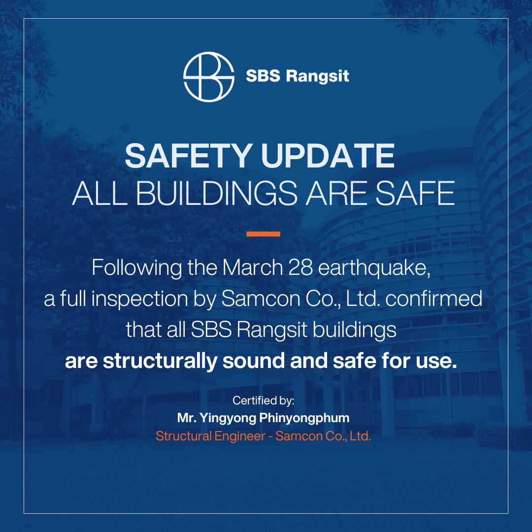 SBS Rangsit - SBS Rangsit is Safe & Sound! We wish to... | Facebook