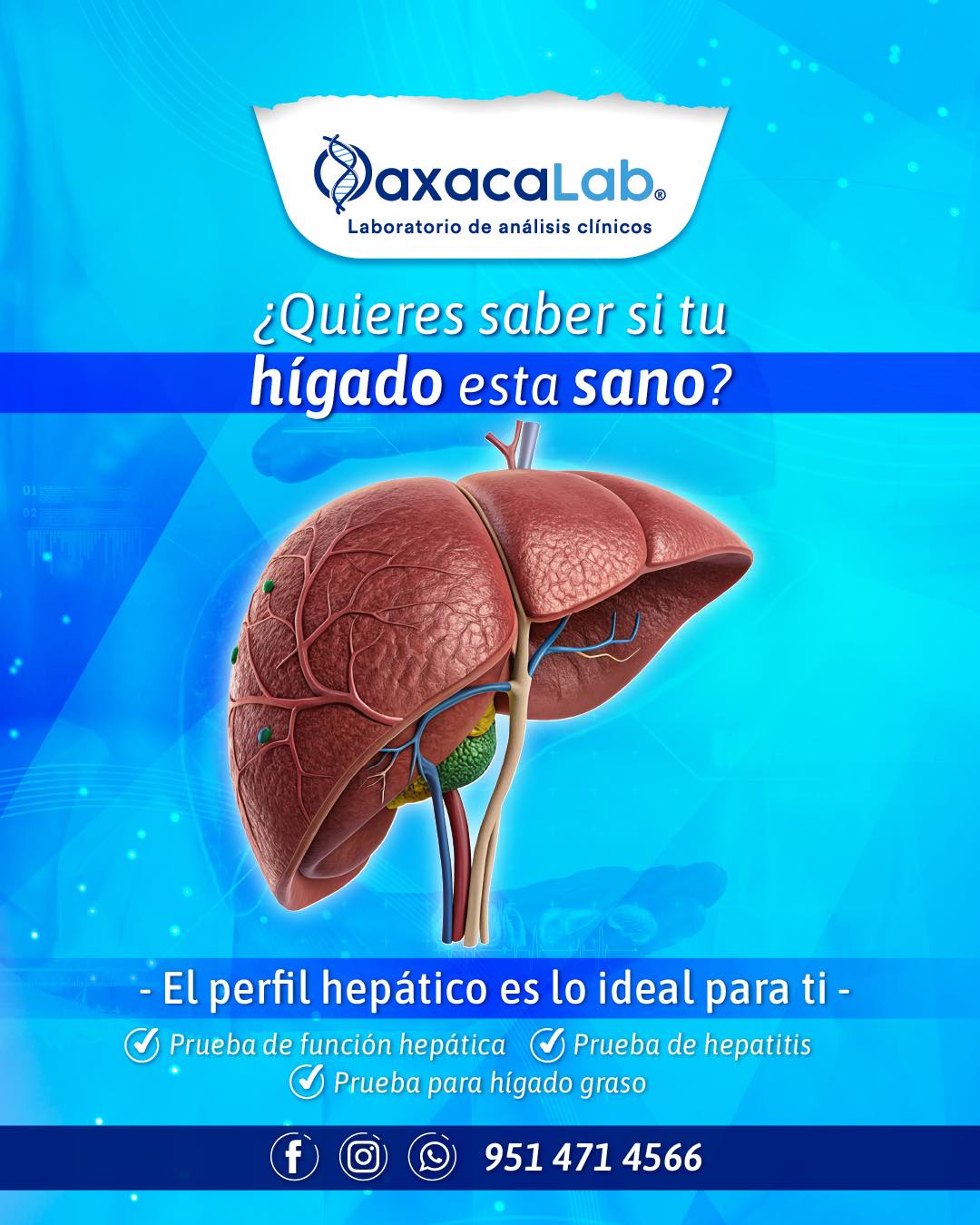 OaxacaLab - Tu hígado es clave para tu bienestar. 👇 Conoce las pruebas ...