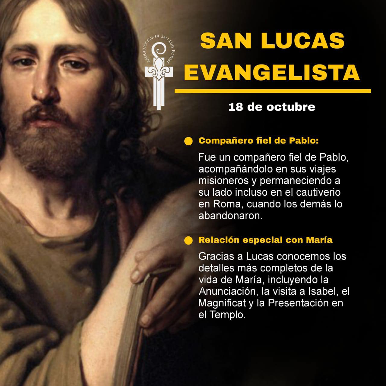Iglesia - 🔶 Hoy celebramos a San Lucas Evangelista, patrono de los ...
