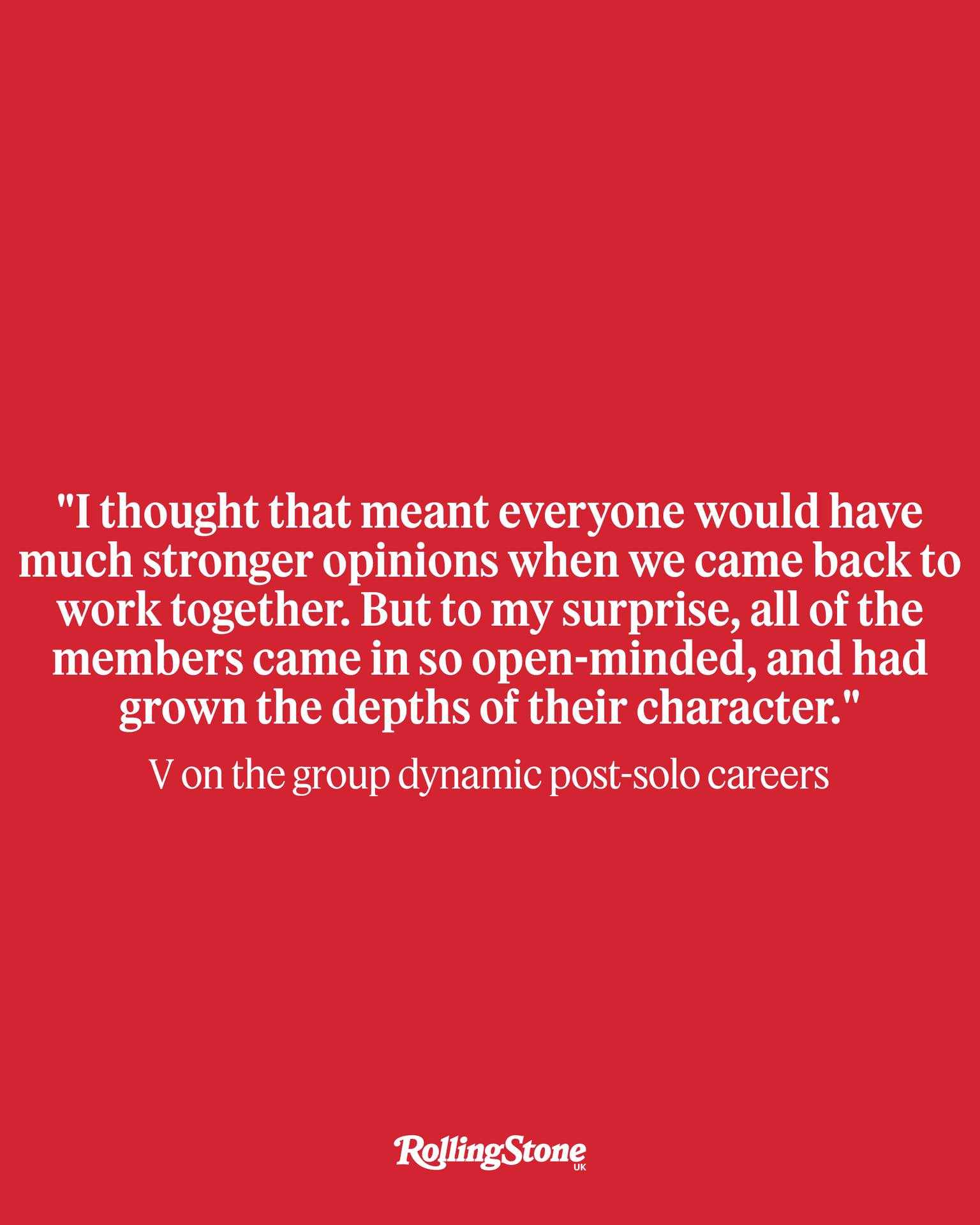 V for Rolling Stone ✨️ Read the full interview and pre-order 