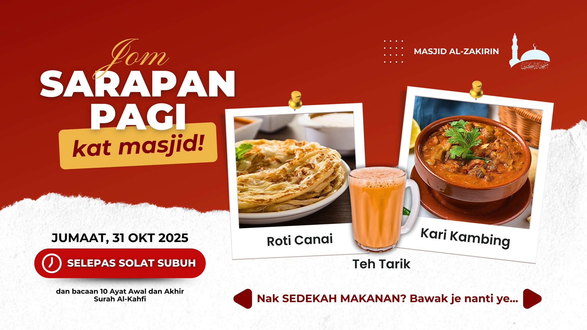 Masjid - JOM BEKPES KAT MASJID ESOK PAGI! Menu ISTIMEWA untuk Sarapan ...